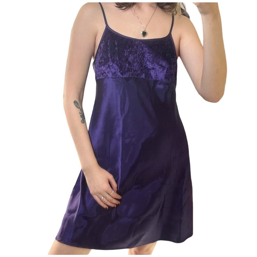 Satin Babydoll Purple Sleepwear Vintage Sz S